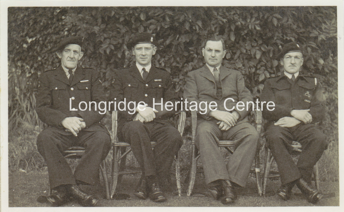 163B - Civil Defence Personnel - The four senior air raid wardens - 1940